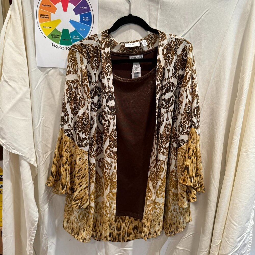 Susan Graver Jacket with Catherines Matching Tank, 2X